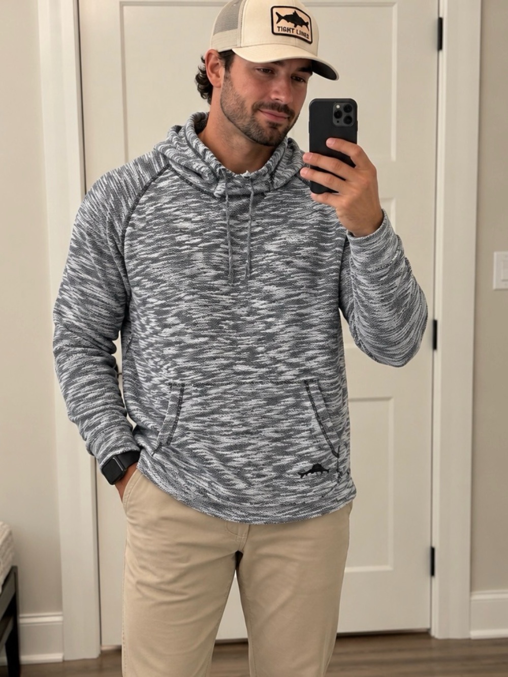 Men’s Tommy Bahama Grey/Black reversible hoodie XL